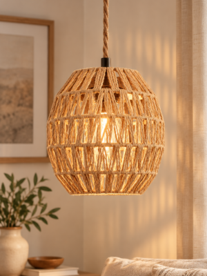 Maliralt Rattan Plug-In Pendant Light