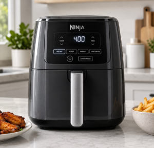 A picture of a ninja air fryer that is common and famous