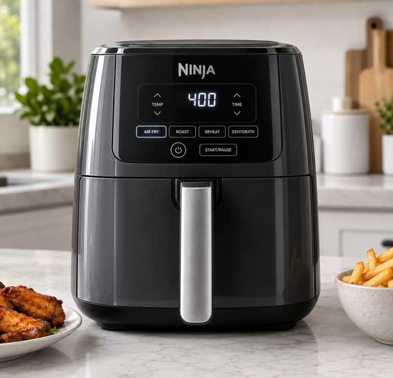 A picture of a ninja air fryer that is common and famous