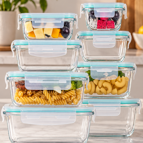 Vtopmart 8-Pack Glass Food Storage Containers
